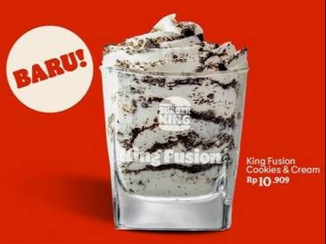 Promo Harga BURGER KING Fusion Cookies And Cream  - Burger King