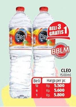 Promo Harga CLEO Air Minum 1500 ml - Lotte Grosir