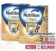 Promo Harga NUTRILON Royal 3 Susu Pertumbuhan Madu, Vanila 400 gr - LotteMart