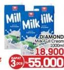 Promo Harga Diamond Milk UHT Full Cream 1000 ml - LotteMart