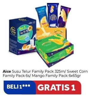 Promo Harga AICE Ice Cream Mango Slush, Susu Telur, Sweet Corn 52 gr - Carrefour