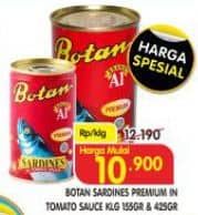 Promo Harga Botan Sardines Premium In Tomato Sauce 155 gr - Superindo