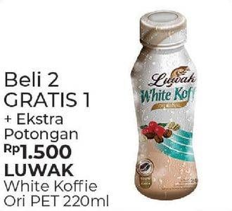 Promo Harga Luwak White Koffie Ready To Drink per 2 botol 220 ml - Alfamart