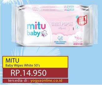 Promo Harga MITU Baby Wipes White 50 pcs - Yogya