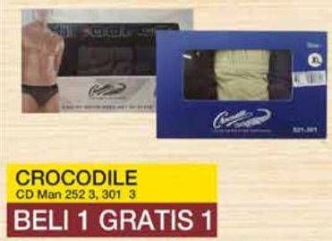 Promo Harga CROCODILE Underwear Reguler 301, 252 3 pcs - Yogya