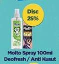 Promo Harga Molto Fabric Hygiene Spray Anti Bacterial/Anti Kusut Spray   - Hypermart