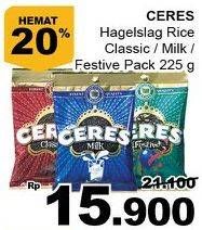 Promo Harga CERES Hagelslag Rice Choco Classic, Chocolate Milk, Festive 225 gr - Giant
