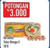 Promo Harga So Good Fresh Healthy Omega Egg 10 pcs - Hypermart