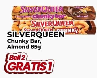 Promo Harga Silver Queen Chunky Bar Almonds 95 gr - Yogya