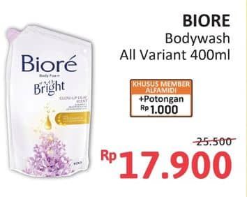 Promo Harga Biore Body Foam Bright All Variants 400 ml - Alfamidi