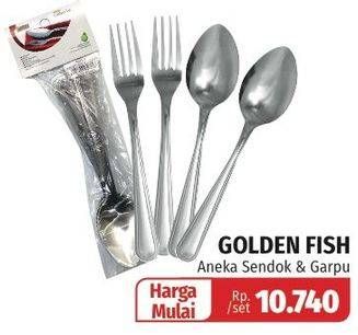Promo Harga GOLDEN Fish Sendok Garpu All Variants  - Lotte Grosir