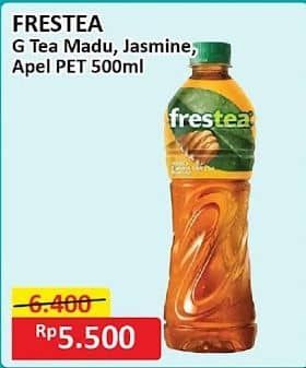 Promo Harga Frestea Minuman Teh Green Honey, Jasmine, Apple 500 ml - Alfamart