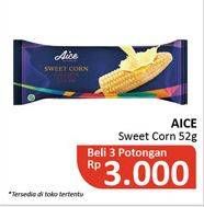Promo Harga AICE Ice Cream Sweet Corn per 3 pcs 52 gr - Alfamidi
