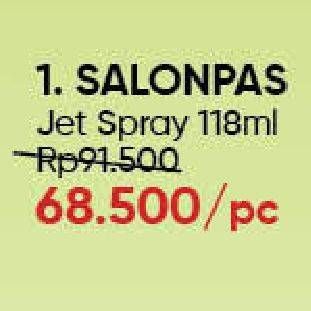 Promo Harga SALONPAS Jet Spray 118 ml - Guardian