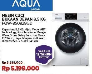 Promo Harga Aqua FQW-850829QD Mesin Cuci Front Load 8.5kg  - COURTS
