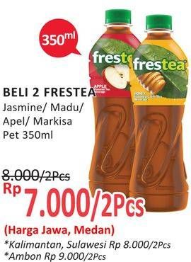 Promo Harga FRESTEA Minuman Teh Apple, Green Honey, Markisa, Original 350 ml - Alfamidi