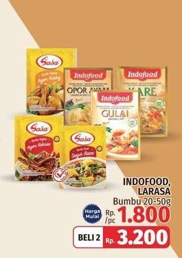 Promo Harga INDOFOOD/ LARASA Bumbu 20-50 g  - LotteMart