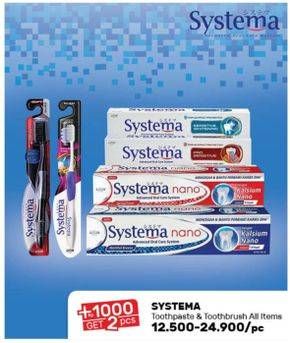 Promo Harga SYSTEMA Toothpaste & Toothbrush All Items  - Guardian