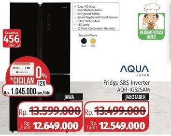 Promo Harga AQUA AQR-IG525AM Multidoor Refrigerator  - Lotte Grosir