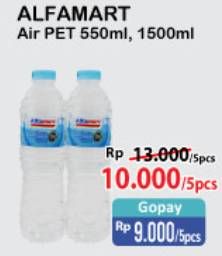 Promo Harga ALFAMART Air Mineral 550 ml - Alfamart