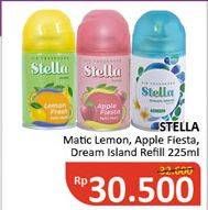 Promo Harga STELLA Matic Refill Lemon, Apple Fiesta, Dream Island 225 ml - Alfamidi