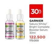 Promo Harga Garnier Booster Serum Sakura White Hyaluron, Light Complete Vitamin C 30 ml - Watsons