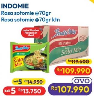 Promo Harga Indomie Mi Kuah Soto Mie per 40 pcs 70 gr - Hypermart