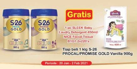 Promo Harga S26 Procal Gold Susu Pertumbuhan/Promise Gold Susu Pertumbuhan 900gr  - Indomaret