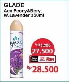 Promo Harga Glade Aerosol Peony Berry Bliss, Wild Lavender 400 ml - Alfamart
