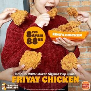 Promo Harga 8 pcs Ayam  - Burger King