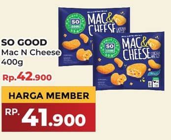 Promo Harga So Good Chicken Nugget Mac Cheese 400 gr - Yogya