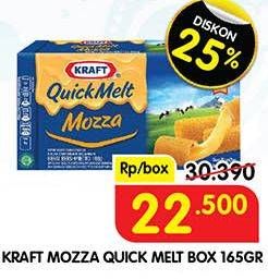 Promo Harga Kraft Quick Melt Mozza 165 gr - Superindo