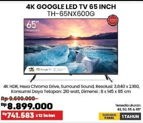 Promo Harga Panasonic TH-65NX600G | 4K Google LED TV 65 Inci  - COURTS