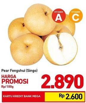 Promo Harga Pear Fengshui per 100 gr - Carrefour