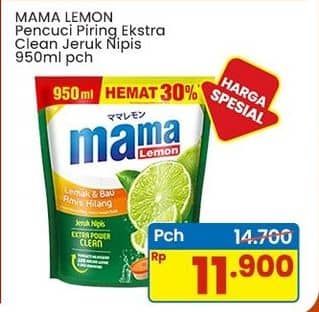 Promo Harga Mama Lemon Cairan Pencuci Piring Jeruk Nipis 950 ml - Indomaret