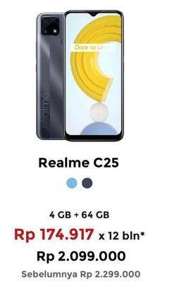 Promo Harga REALME C25 Water Grey 64GB  - Erafone