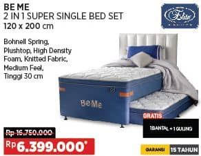 Promo Harga Elite Be Me 2 in 1 Super Single Bed Set 120 X 200 Cm  - COURTS
