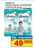 Promo Harga Sweety Silver Pants S32, M28, L26, XL24 24 pcs - Indomaret