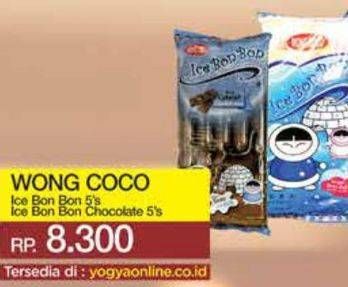 Promo Harga Wong Coco Ice Bon Bon Cokelat, Fruity per 5 pcs 80 gr - Yogya