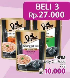 Promo Harga SHEBA Cat Food Melty Tuna Mix, Melty Chicken White Fish 48 gr - LotteMart