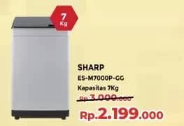 Promo Harga Sharp ES-M7000P-GG 7kg Megamouth Series  - Yogya