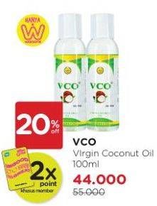 Promo Harga VCO Virgin Coconut Oil 100 ml - Watsons