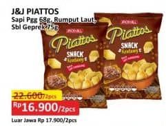 Promo Harga Piattos Snack Kentang Sapi Panggang, Seaweed, Sambal Geprek 68 gr - Alfamart