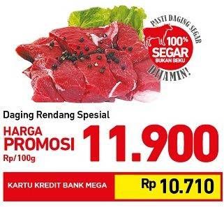 Promo Harga Daging Rendang Sapi Spesial per 100 gr - Carrefour