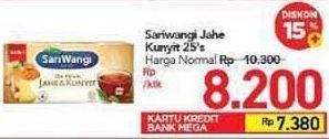 Promo Harga Sariwangi Teh Hitam Jahe & Kunyit 37 gr - Carrefour