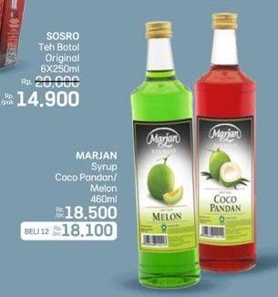Promo Harga Marjan Syrup Boudoin Cocopandan, Melon 460 ml - LotteMart