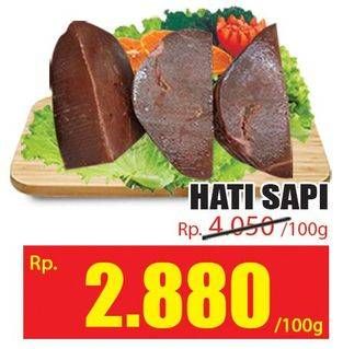 Promo Harga Beef Liver (Hati Sapi) per 100 gr - Hari Hari