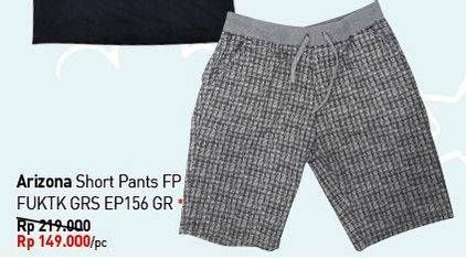 Promo Harga ARIZONA Short Pants FP FUKTK GRS EP156 GR  - Carrefour