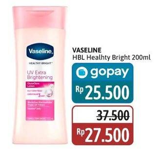 Promo Harga Vaseline Body Lotion UV Extra Brightening 200 ml - Alfamidi
