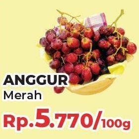 Promo Harga Anggur Merah per 100 gr - Yogya